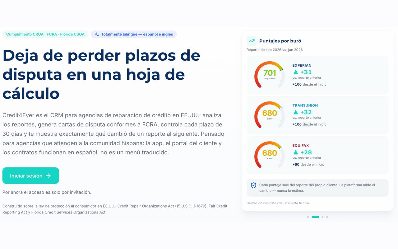 Credit4Ever — CRM de reparación de crédito